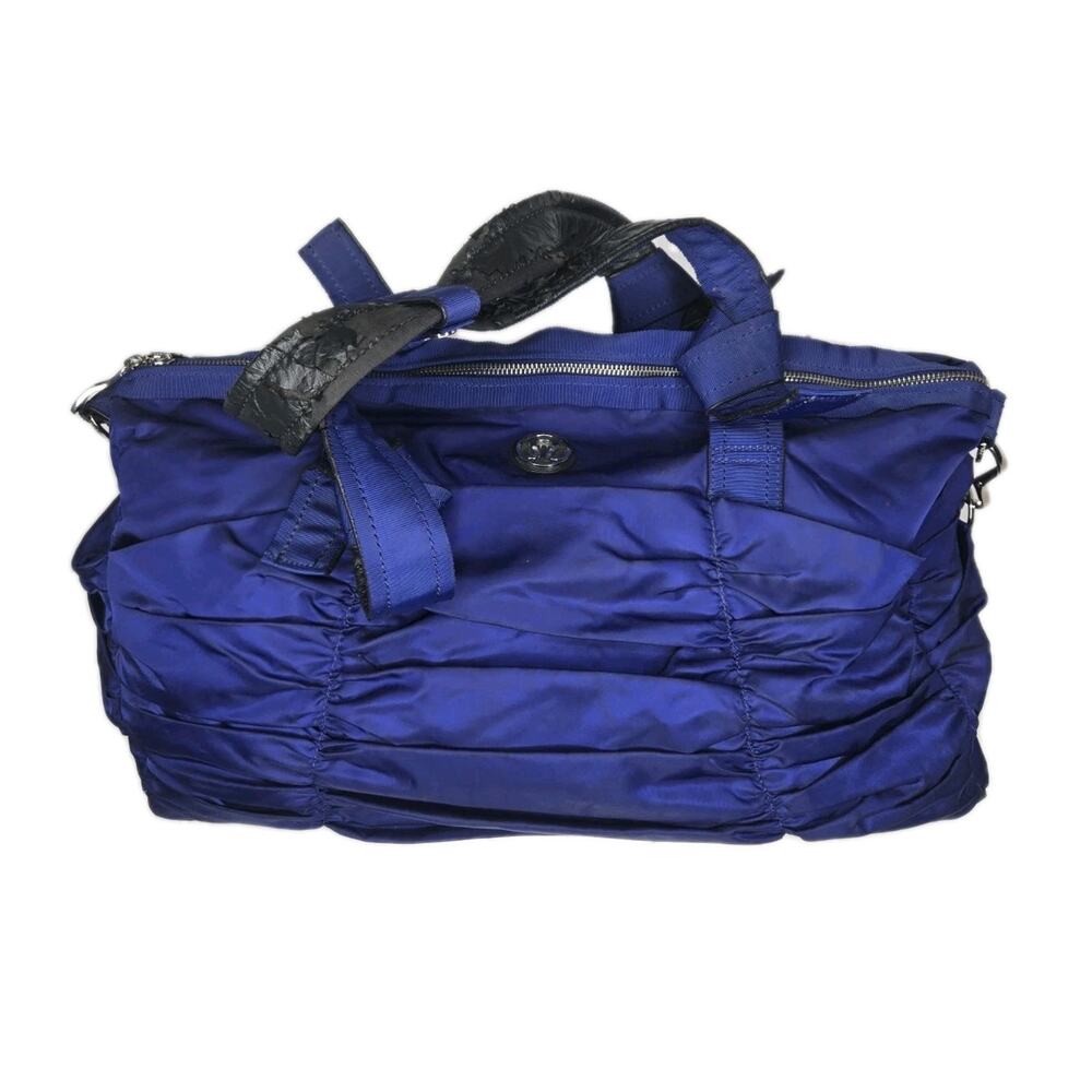 Lululemon Destined For Greatness Duffel Tote Bag Black Pigment Blue Preowned